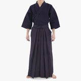 DX Indigo-Dyed Double Layered Kendo Gi & "SILVER AOI" #8800 Cotton Hakama Set
