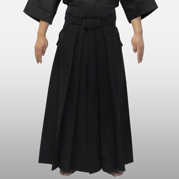 [New] #11000 Traditional Cotton Black Iaido Hakama (Permanent Pleats)