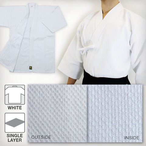 Standard Lightweight Single Layered Kendo Gi - White